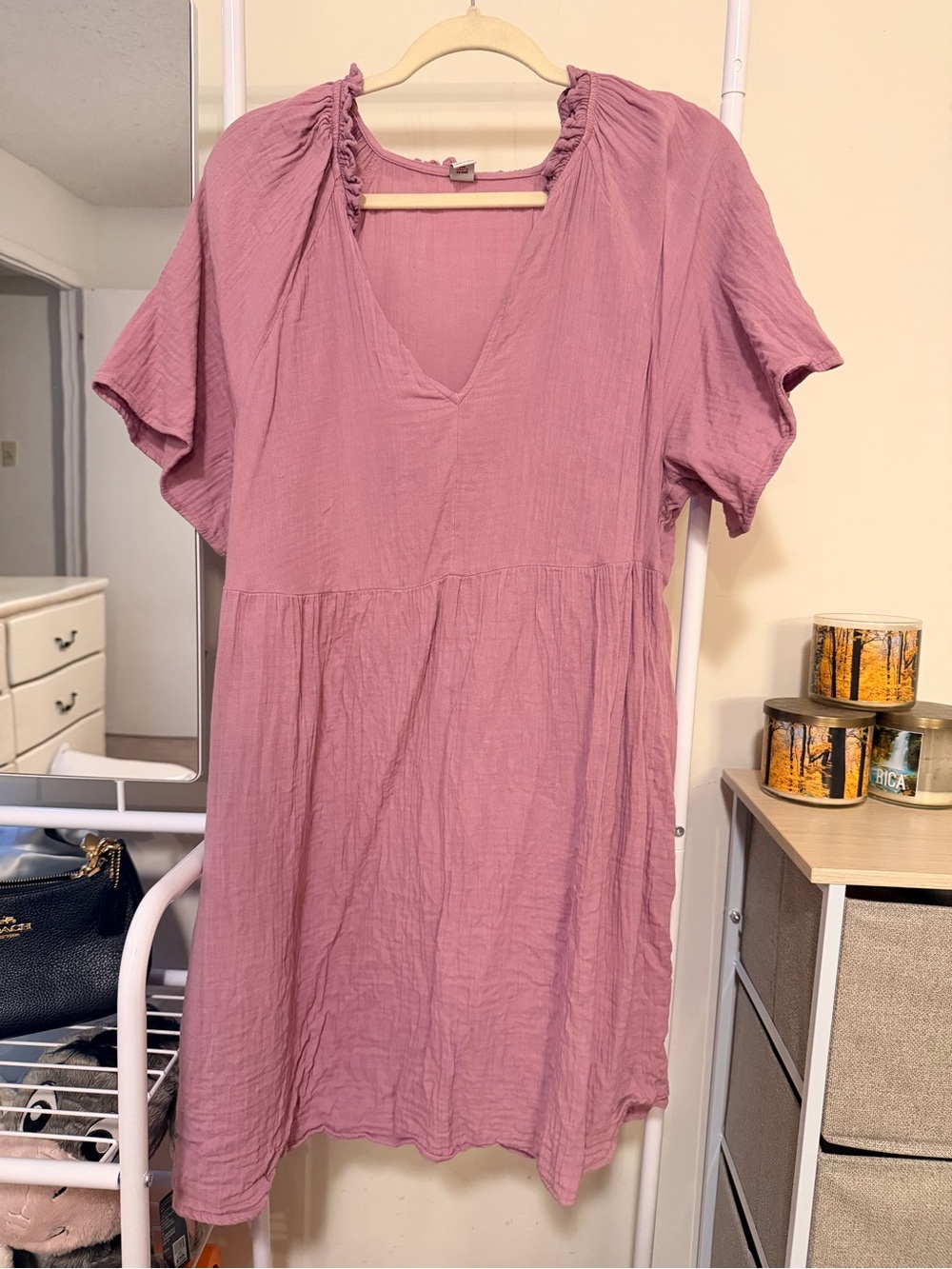 Old Navy Dusty Mauve V-Neck Summer Dress